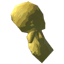 Lenço amarelo amarrado